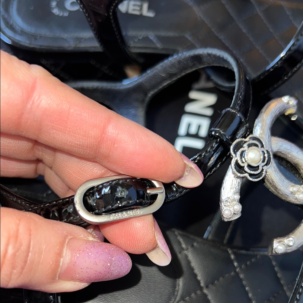 Chanel Black Sandals - Picture 6 of 8